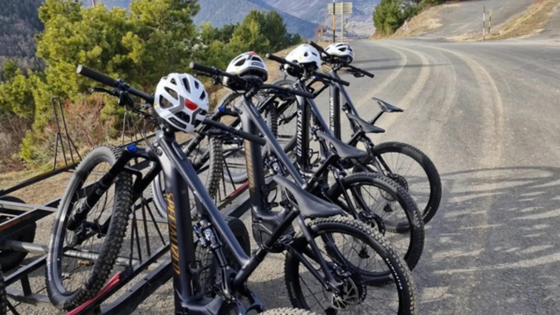 Vélos sur un rack à vélos