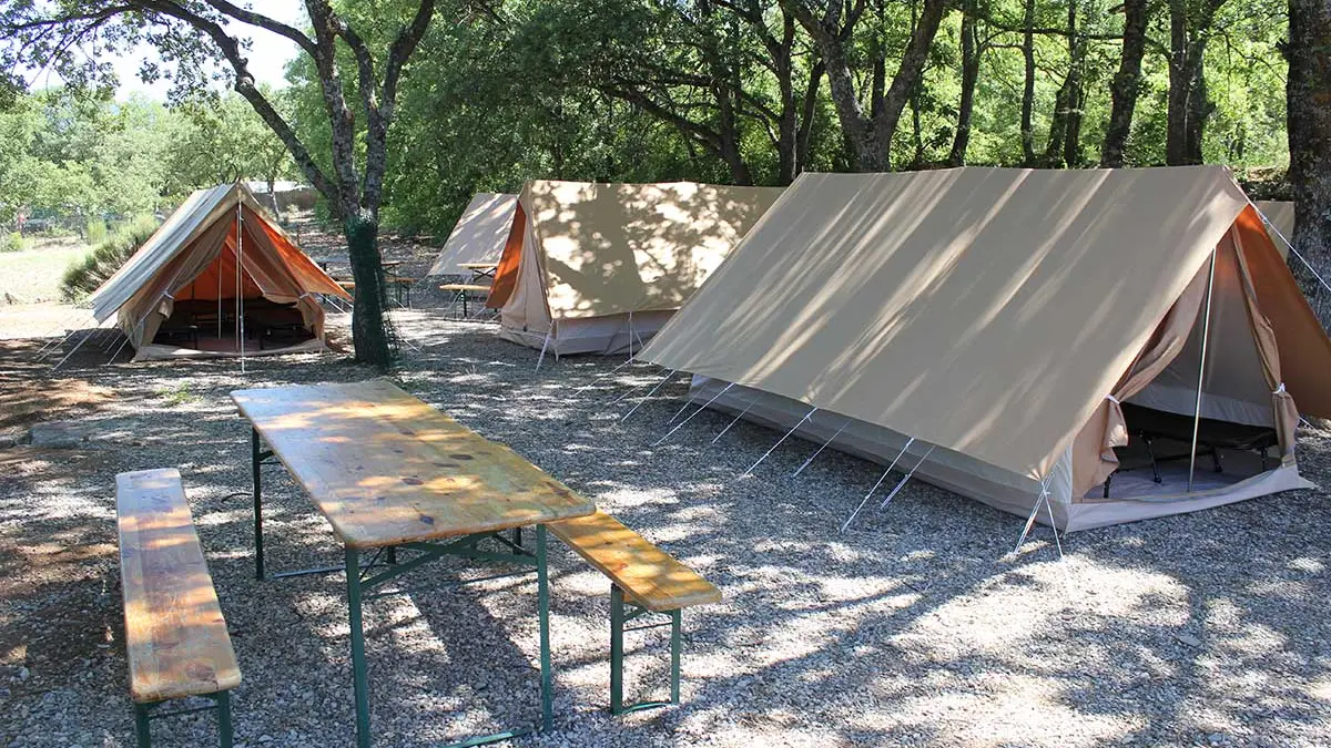 Tents and camp beds