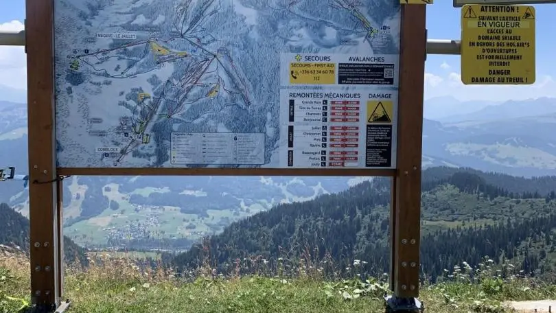 PLAN DES PISTES DES PORTES DU MONT-BLANC