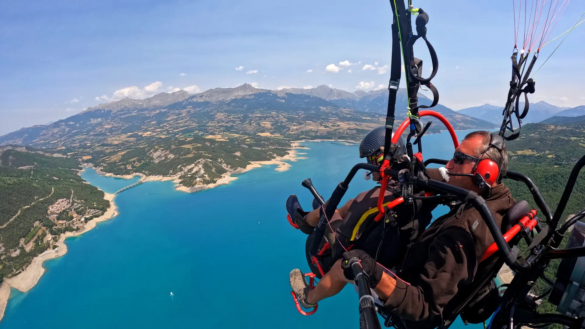 Parapente motorisé, baie de Chanteloube