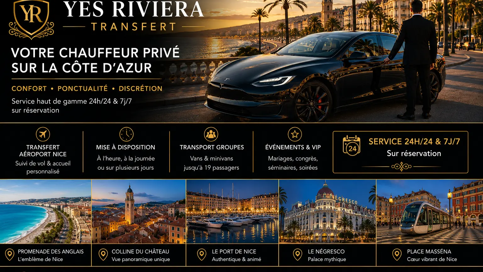 VTC Nice & Côte d’Azur – YES Riviera Transfert
