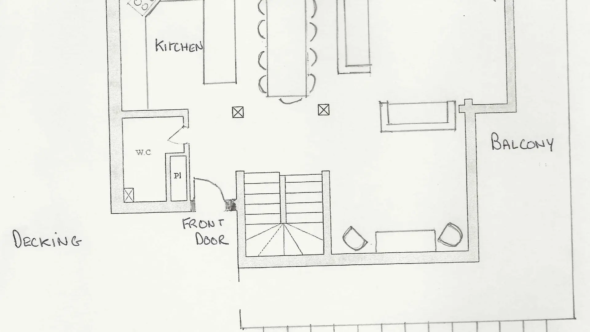 Plan séjour et cuisine