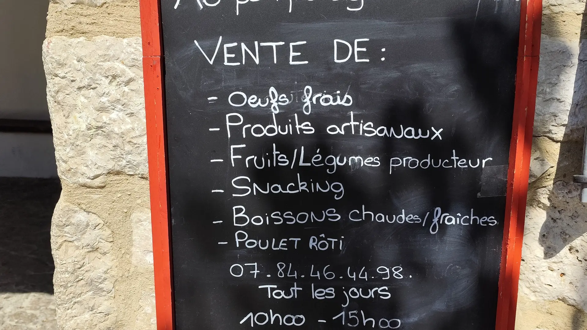 Vente fruits et légumes