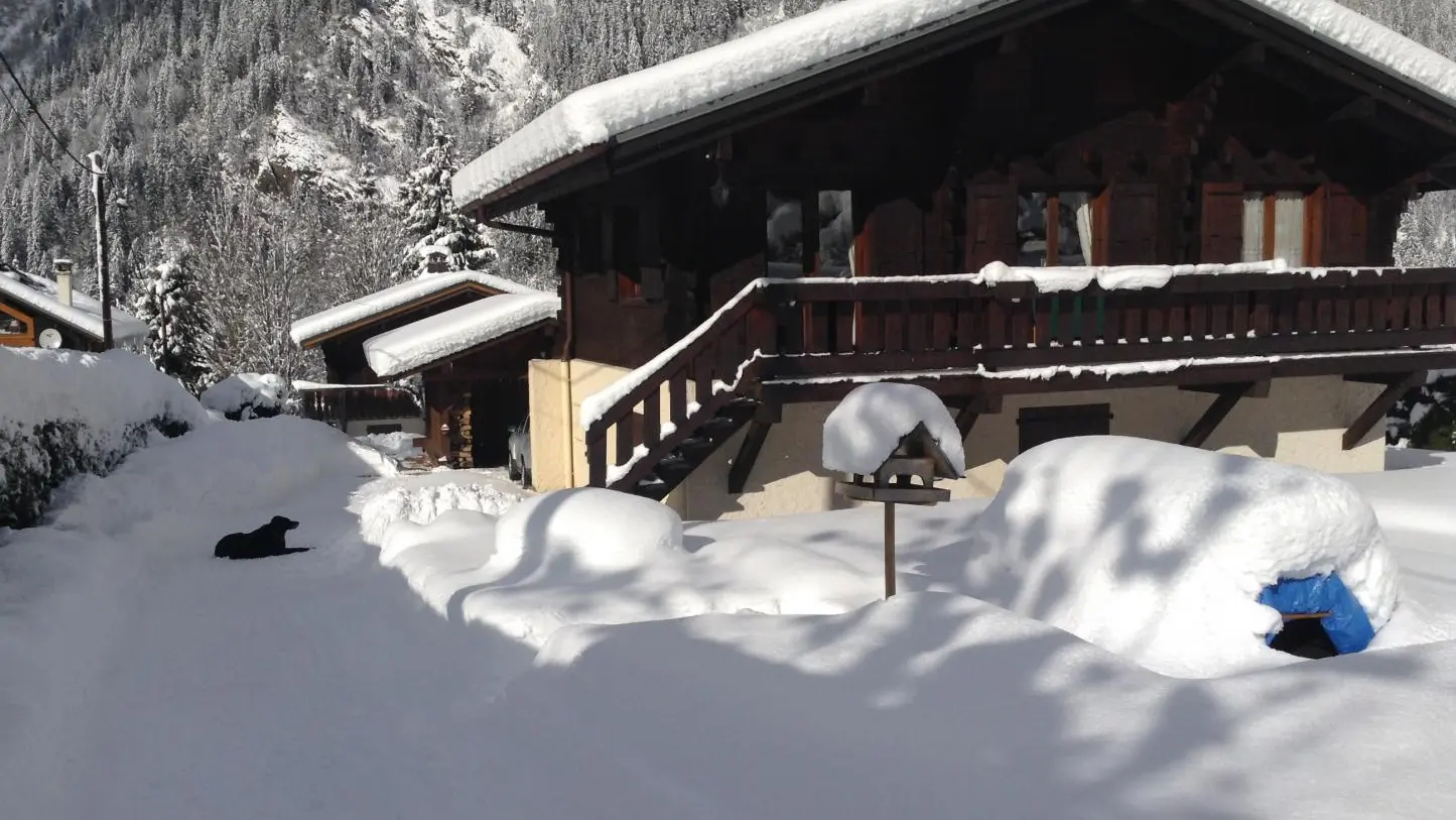 Façade sud du chalet