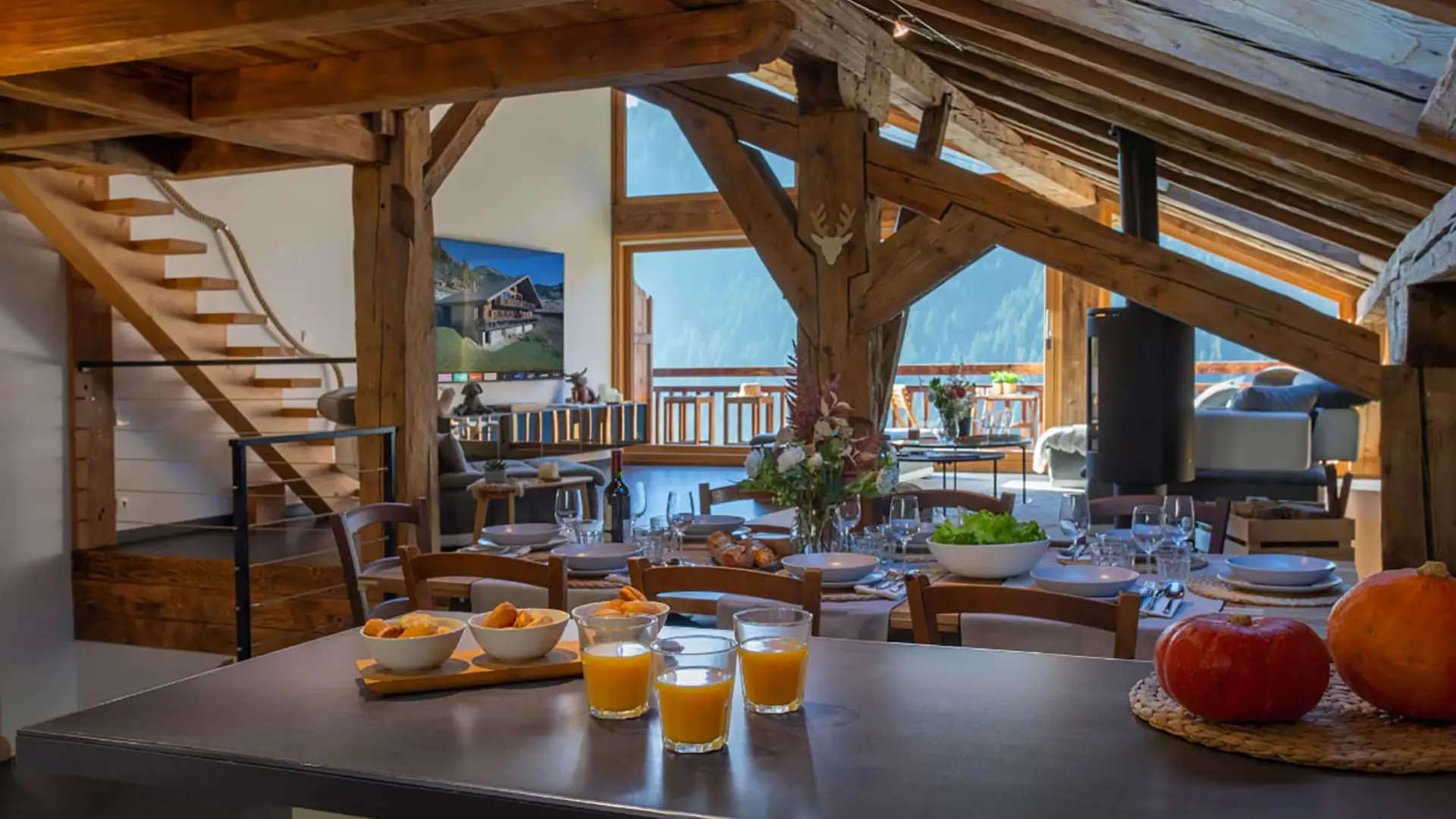 Salon_Salle_à_manger_Chalet Wanderlust_Châtel