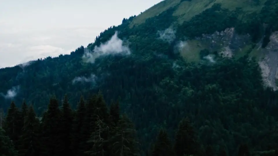Vue panoramique sur le chalet d'alpage Mont Plaisir et sa vue sur la montagne du Giffre