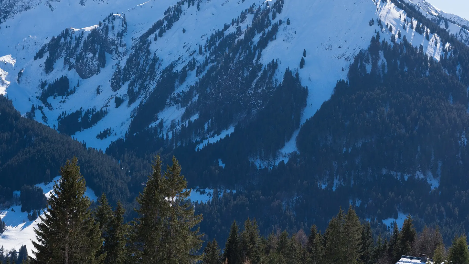 Descente en ski sur le secteur Braitaz