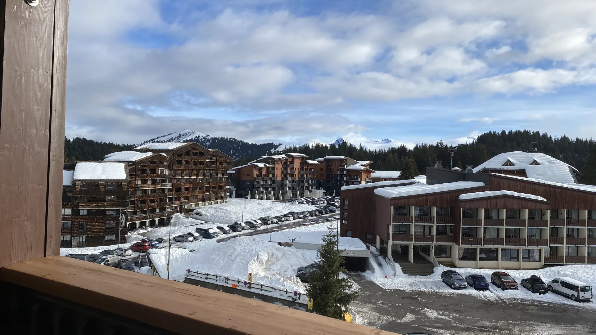 Vue du balcon en hiver