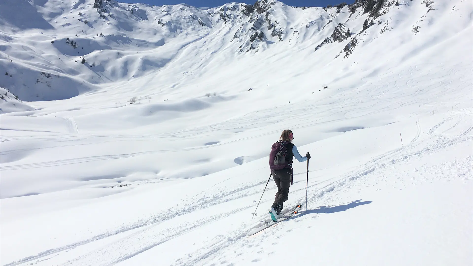 Ski de randonnée : Montée au Lac de Roy