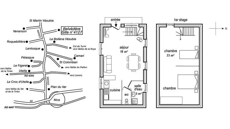 Gîte Le Belvédère-Le plan-Belvédère-Gîtes de France des Alpes-Maritimes