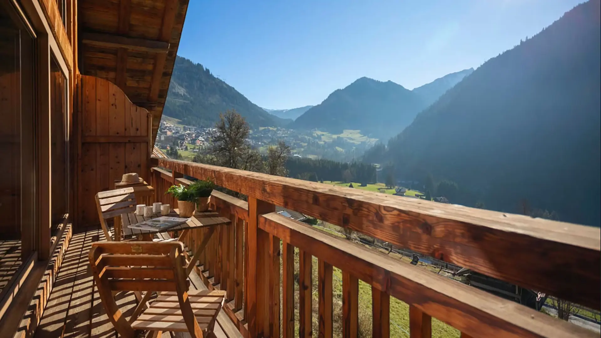 Vue_Balcon_été_Chalet Wanderlust_Châtel