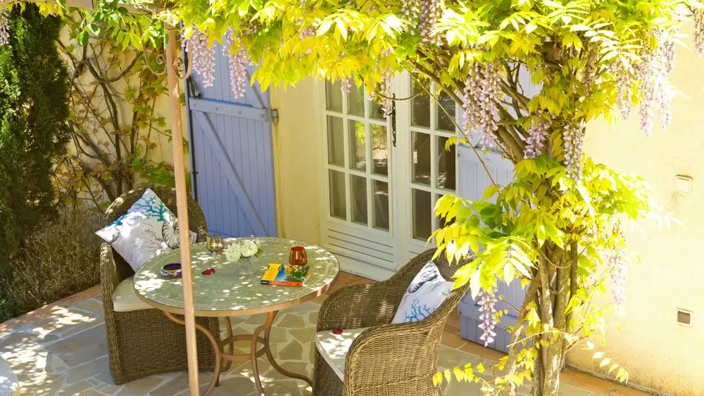 Terrasse Chambre Mistral Maison d'hôtes Le Port d'Attache à Vallauris Golfe Juan - Gîtes de France Alpes-Maritimes