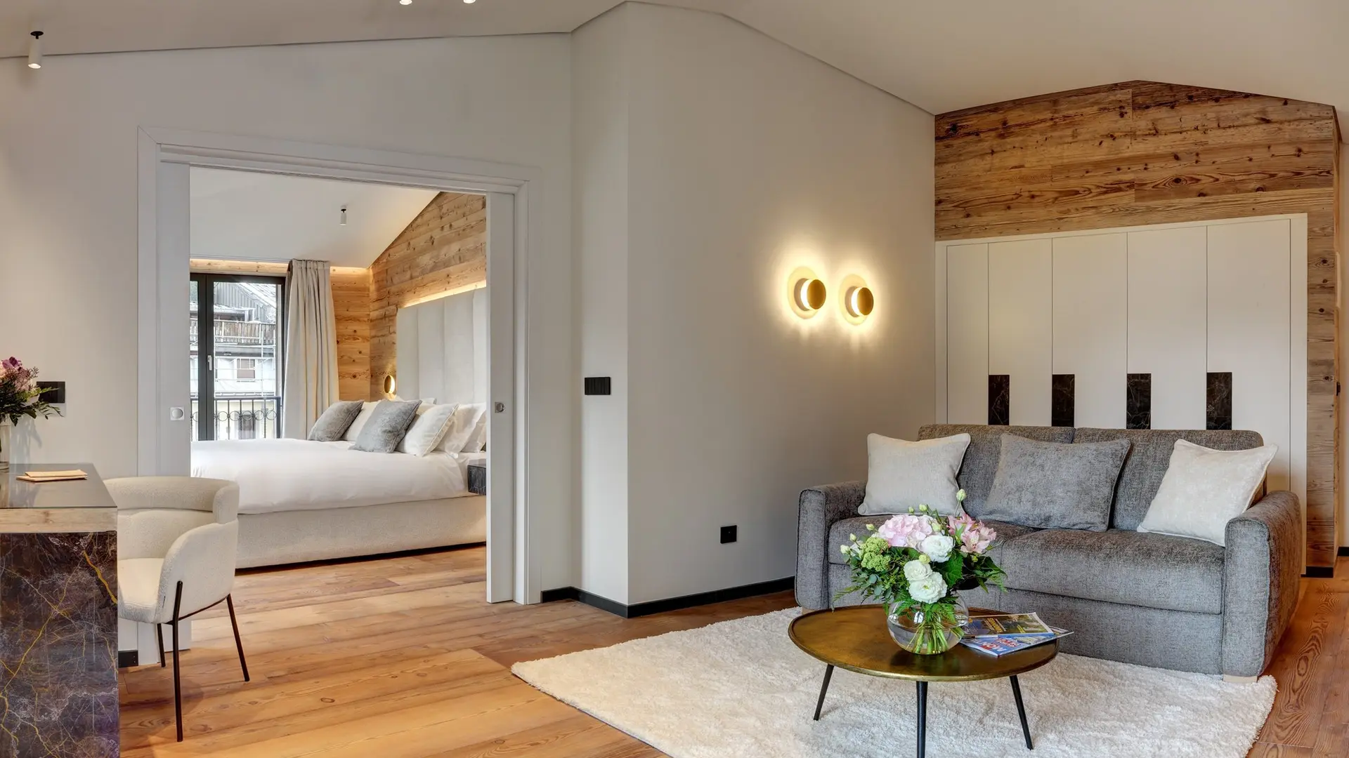 Suite de 45 m² avec vue sur le Massif du Mont-Blanc et la rivière