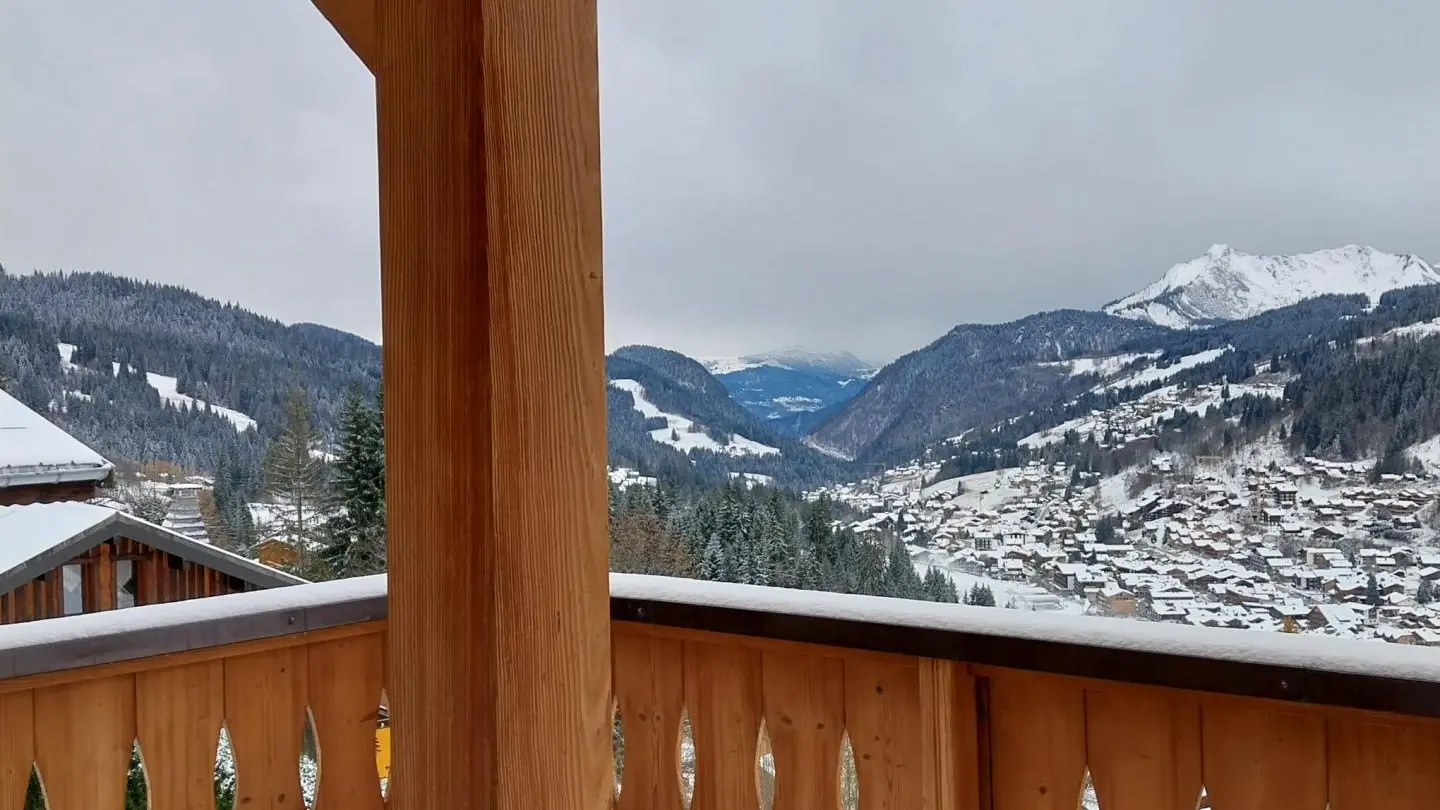 Vue de la terrasse hiver