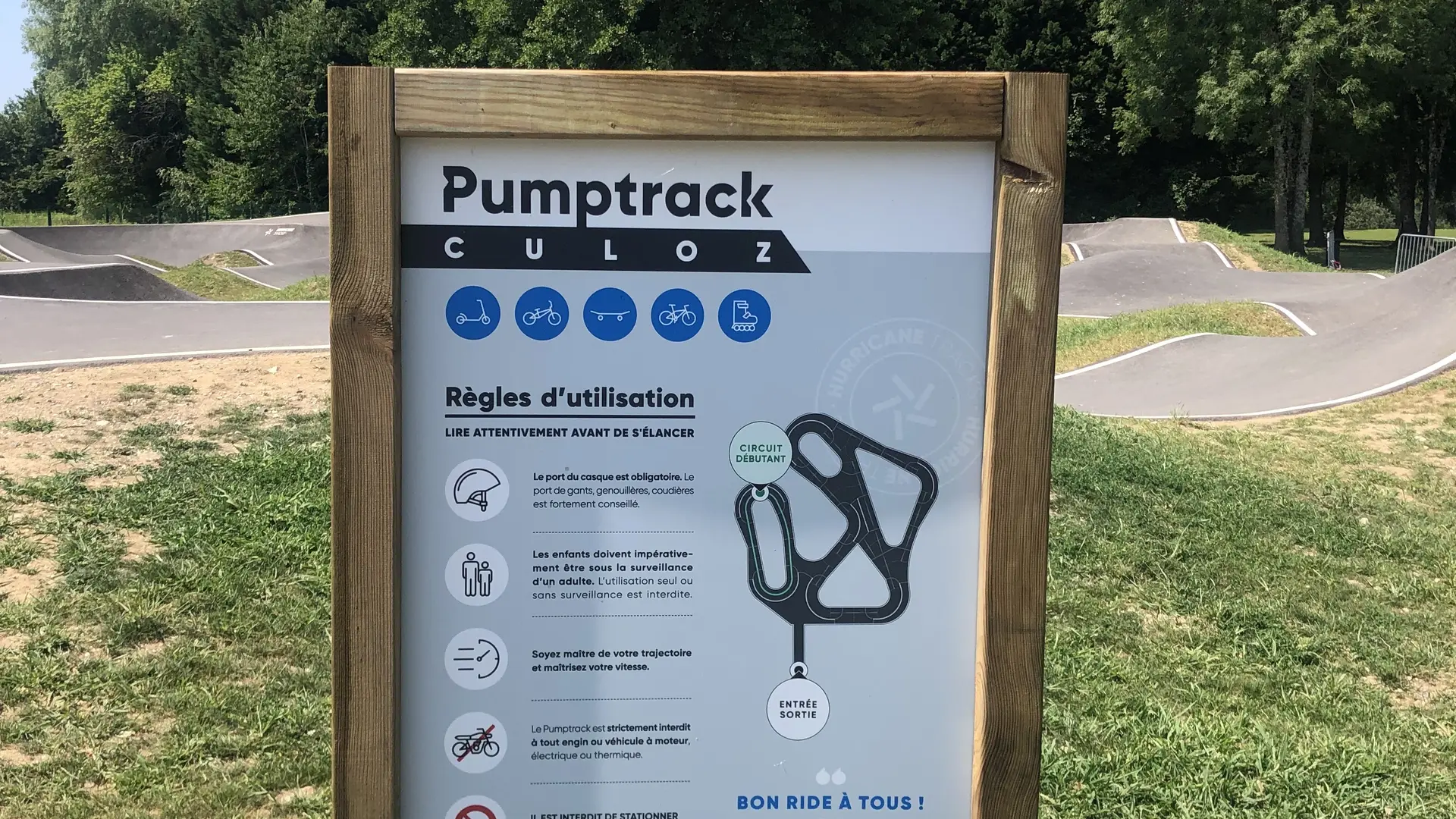 Pump track de la base de loisirs de Culoz