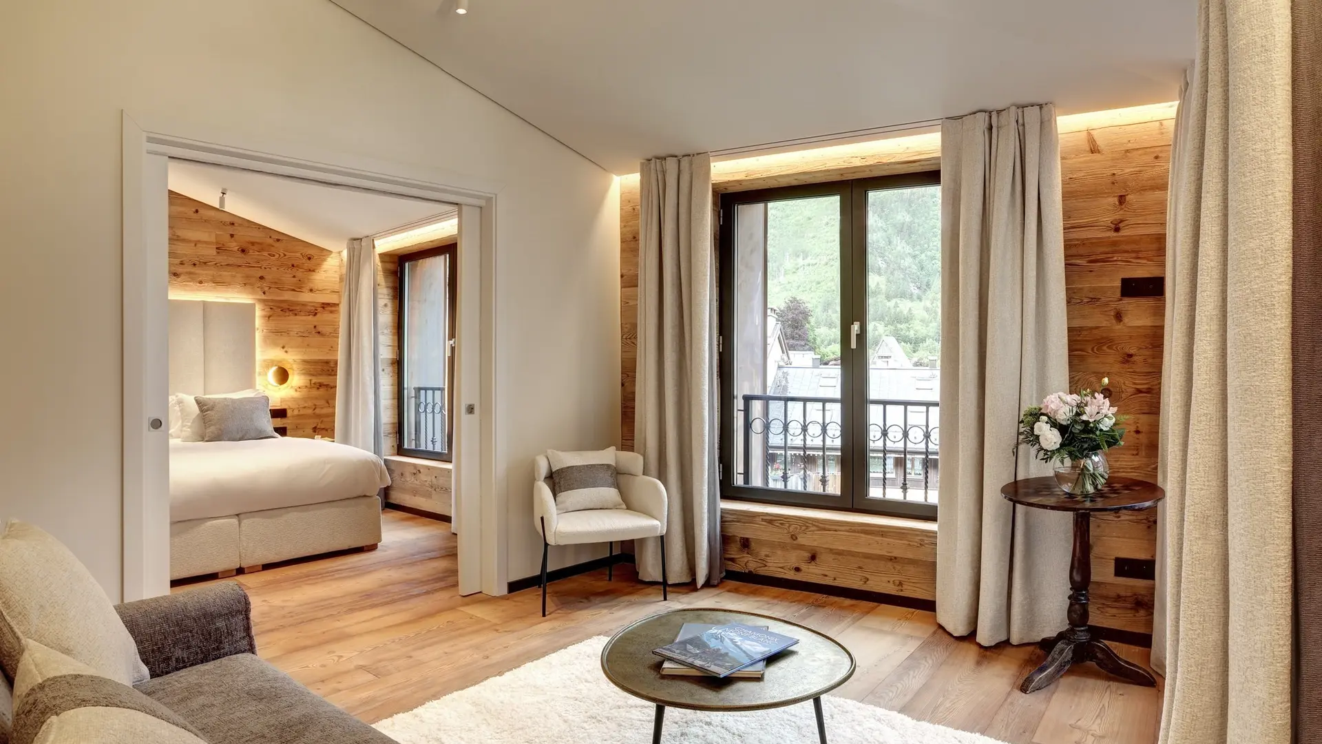 Suite de 42 m² avec vue sur le Massif du Mont-Blanc et la rivière