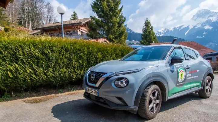 Places de stationnement à côté du gîte