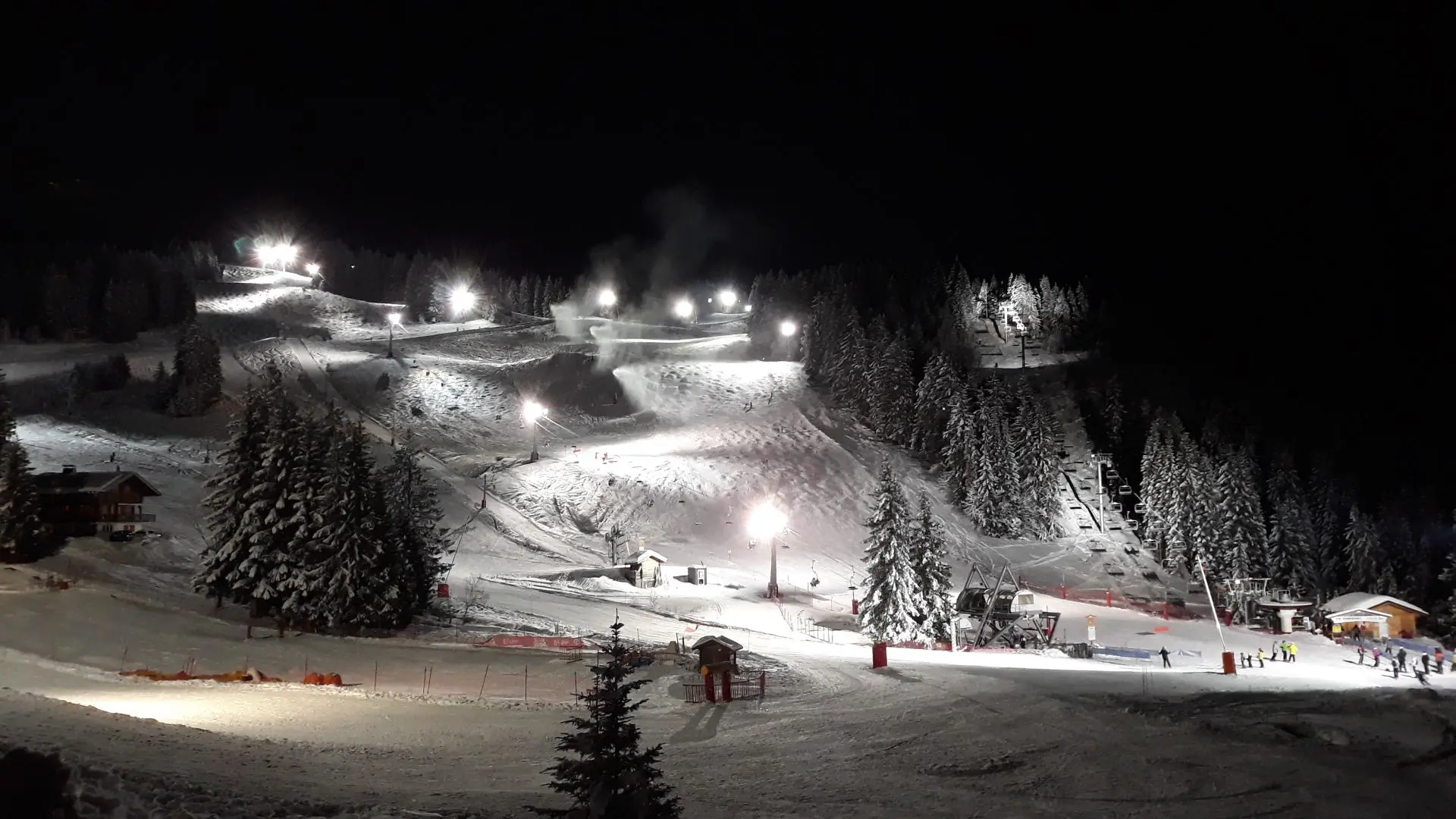 ski de nuit à la Croix Fry