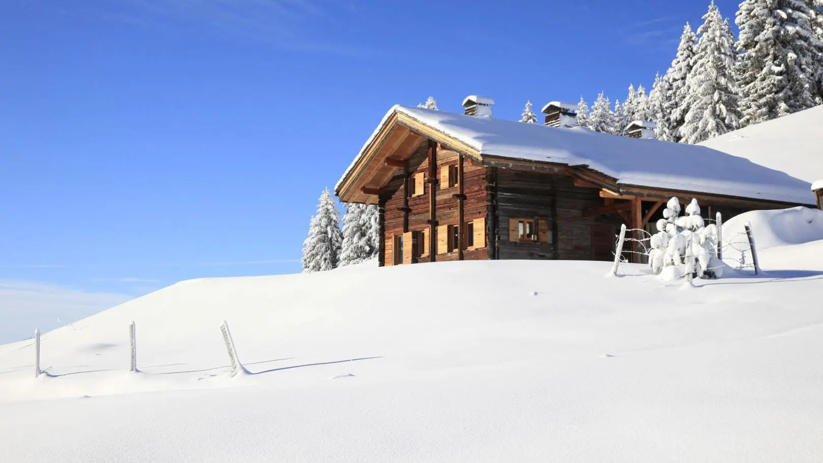 Chalet La Trafolée l'hiver : accès à pied en 5 minutes