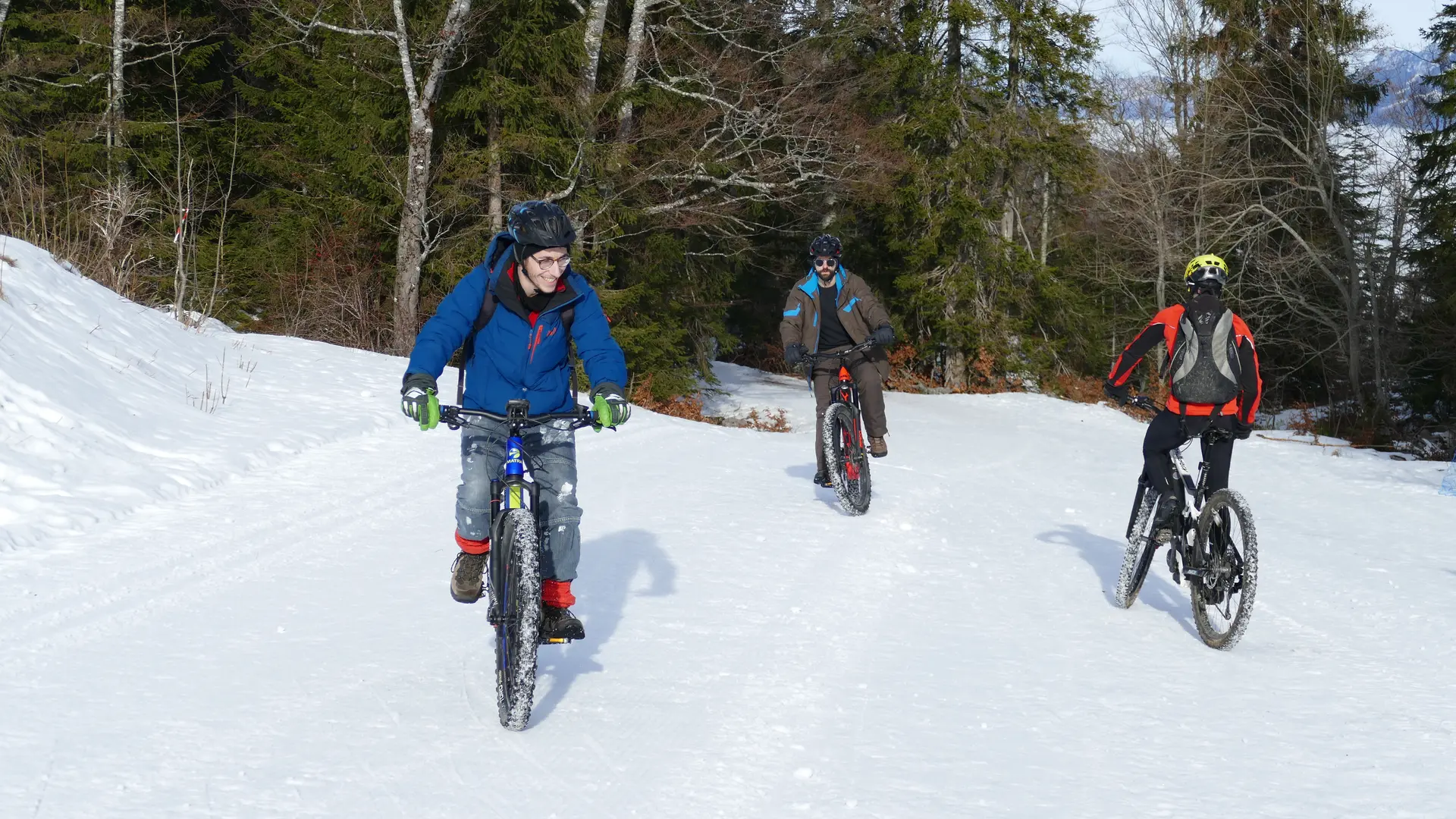 VTT sur neige à Aillons-Margériaz 1400