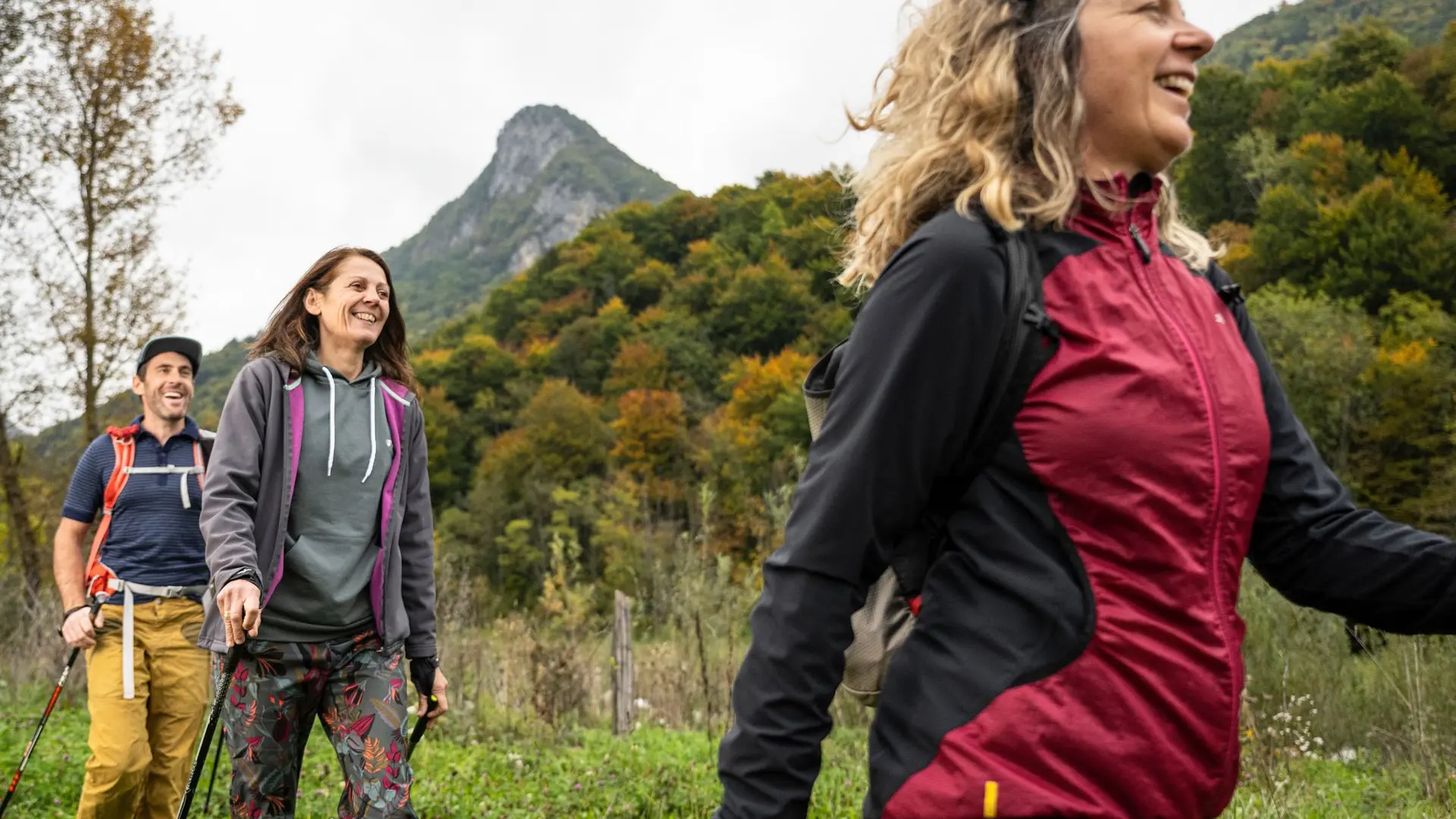 Mélaine Bourgeois en marche nordique