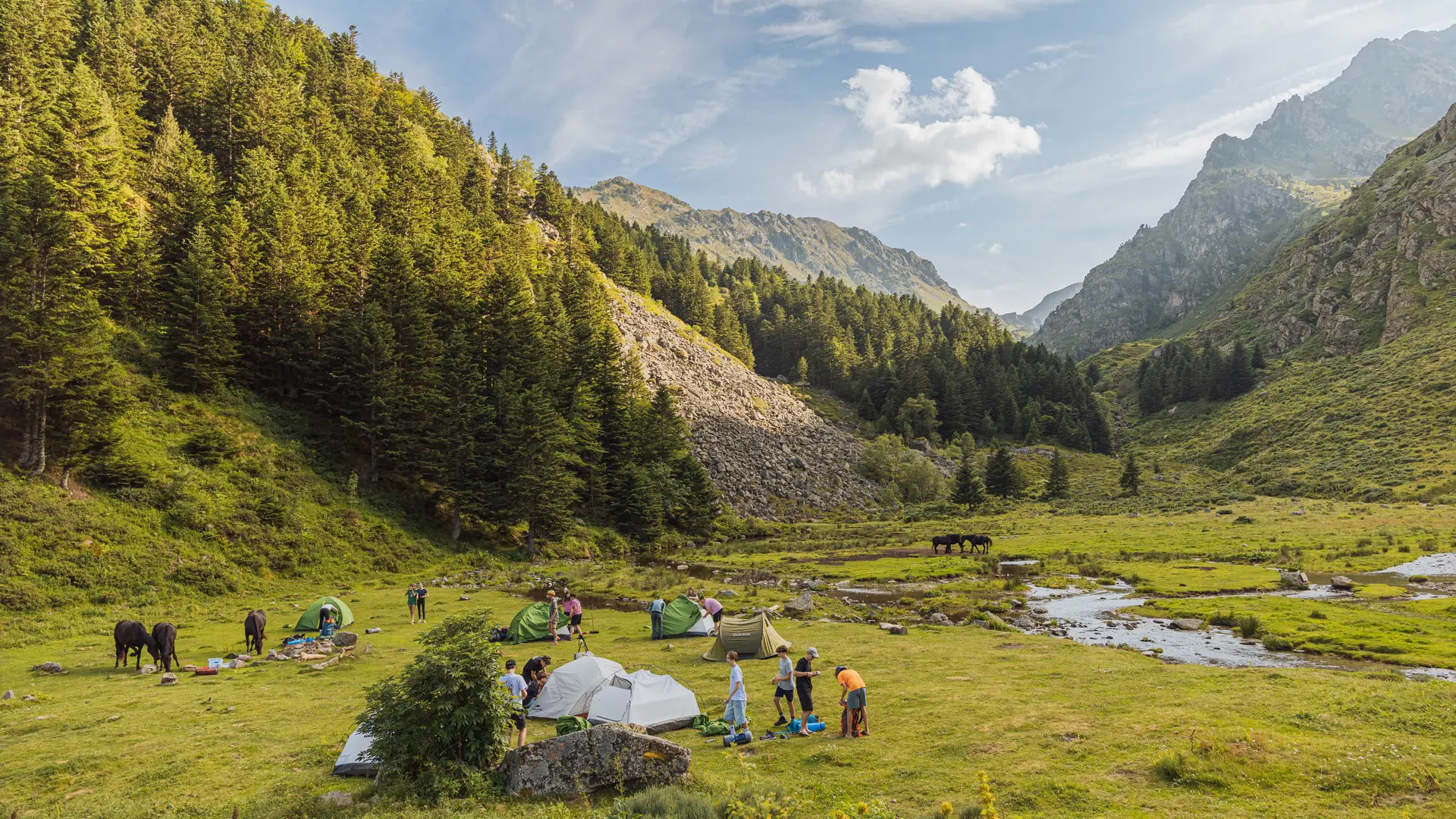 Camp en montagne