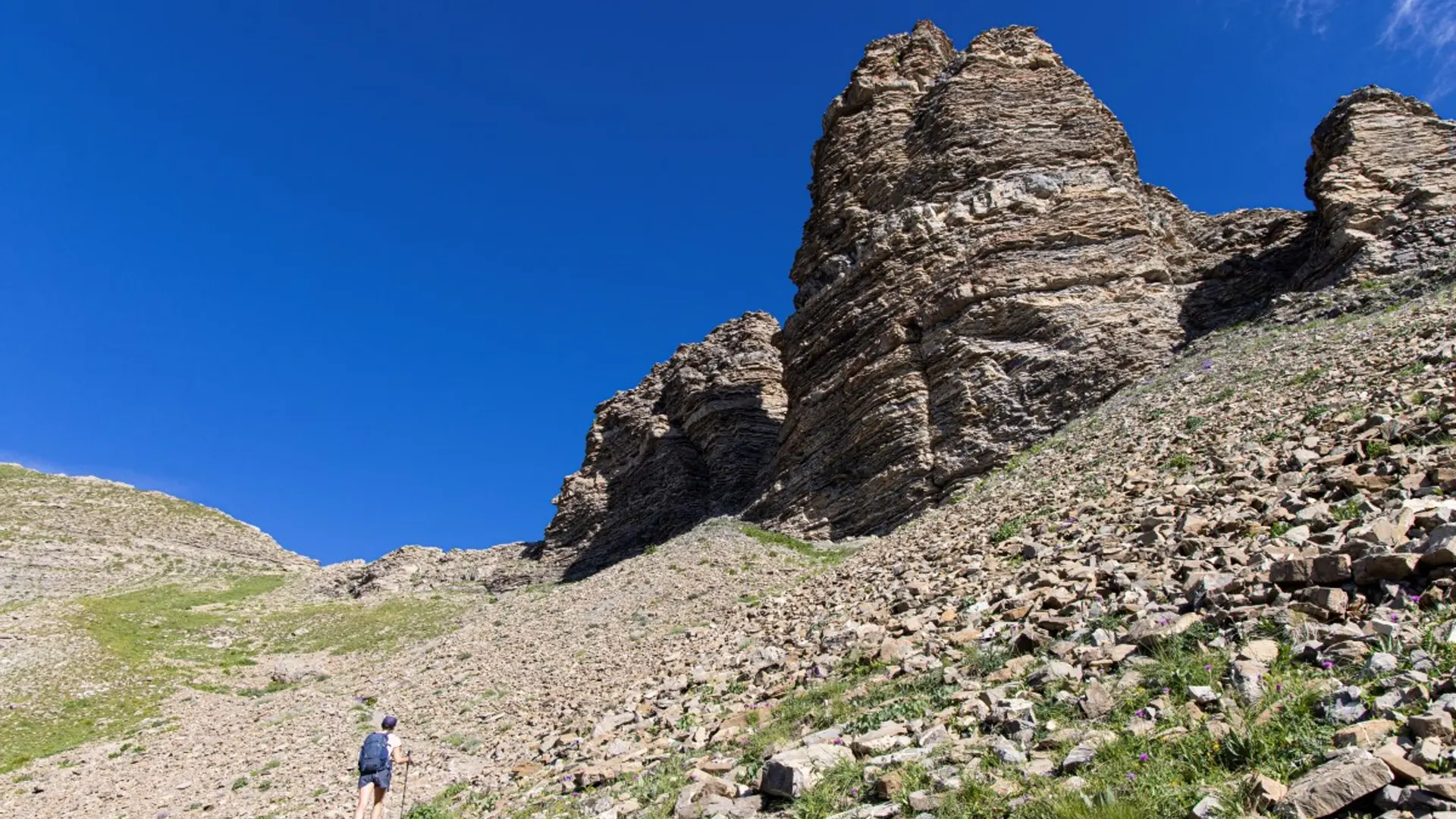 Arrivée au col des Tourettes