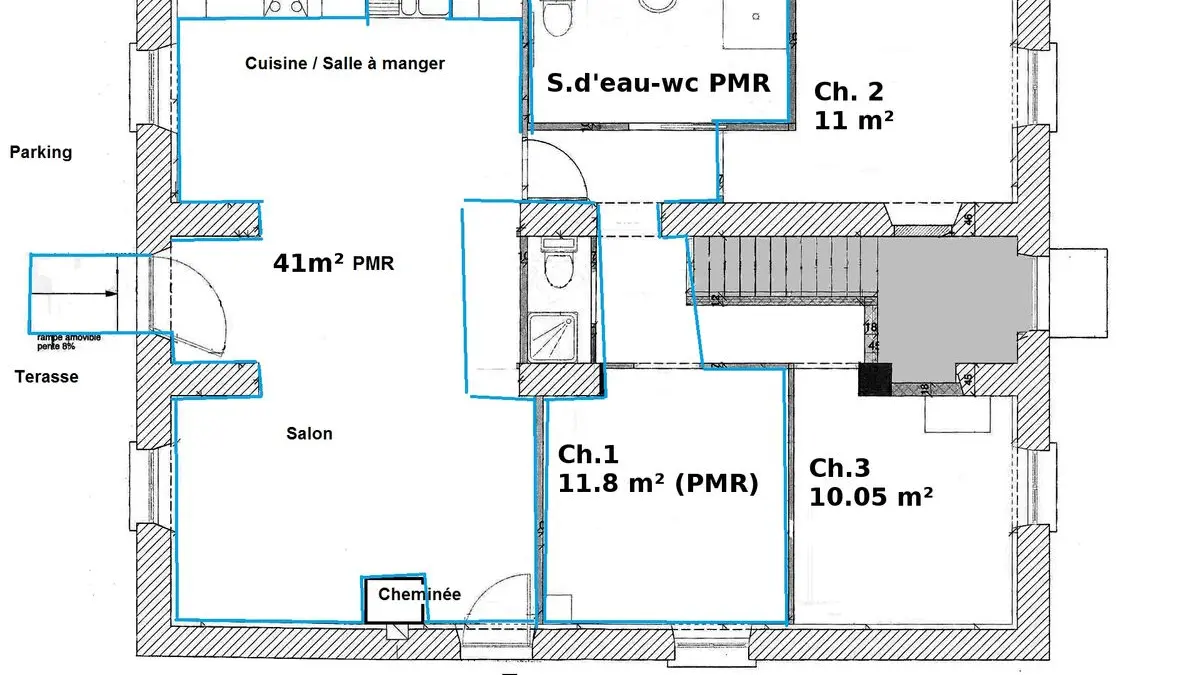 Rez-de-chaussée : plan