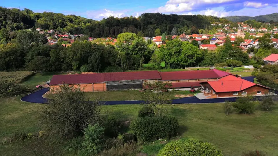 photo aerienne de l'exploitation