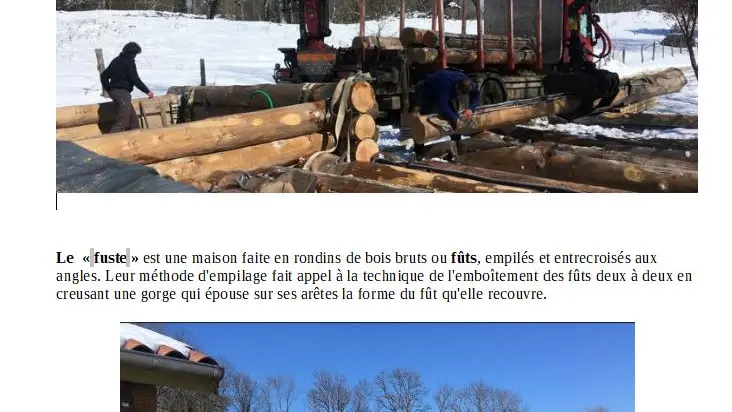 Construction des Fustes en 2024