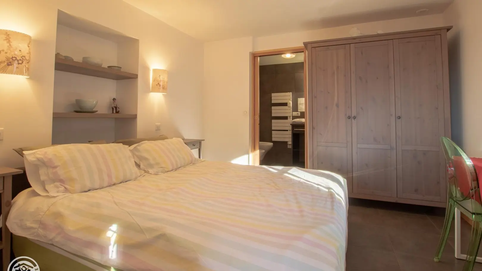 Chambre 1.  1 lit 160cm.