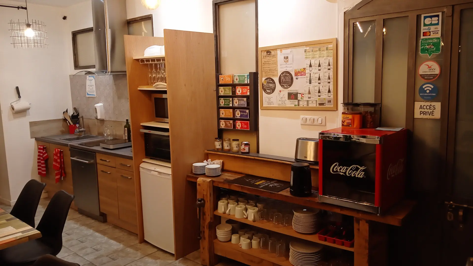cuisine de la chambre d'hôtes les Demoiselles