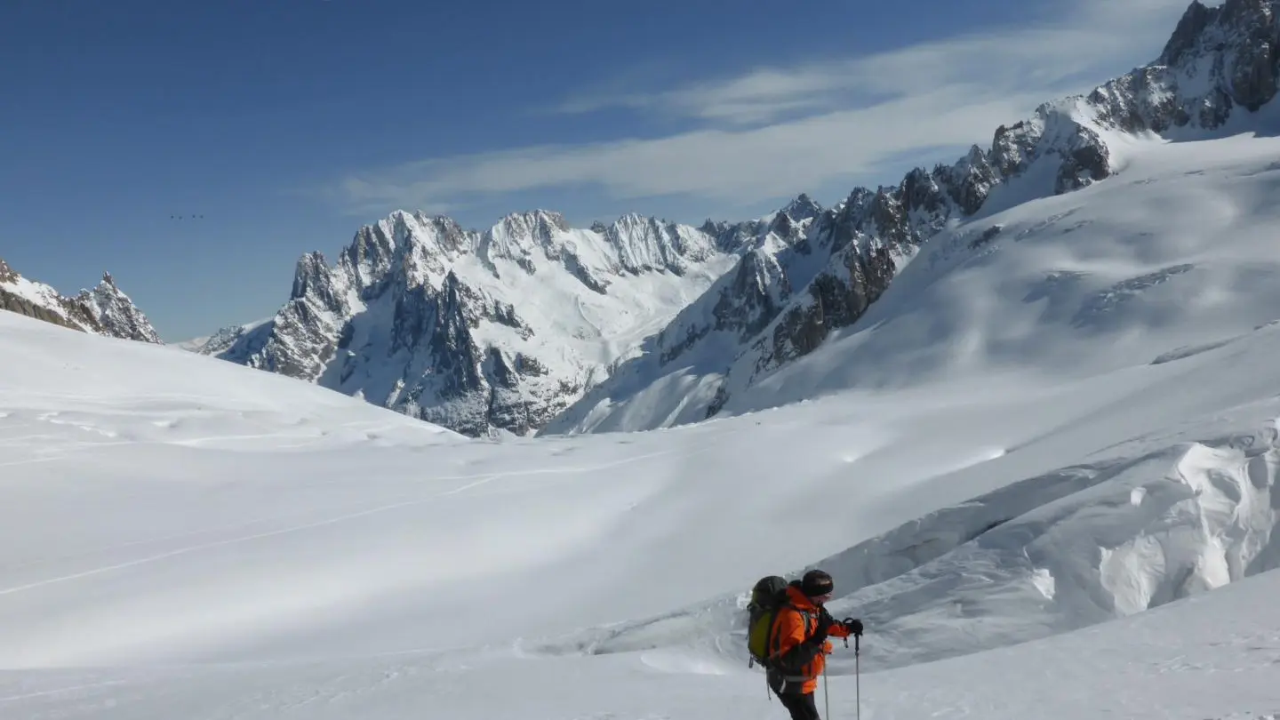 Ski de rando dans la Vallée Blanche