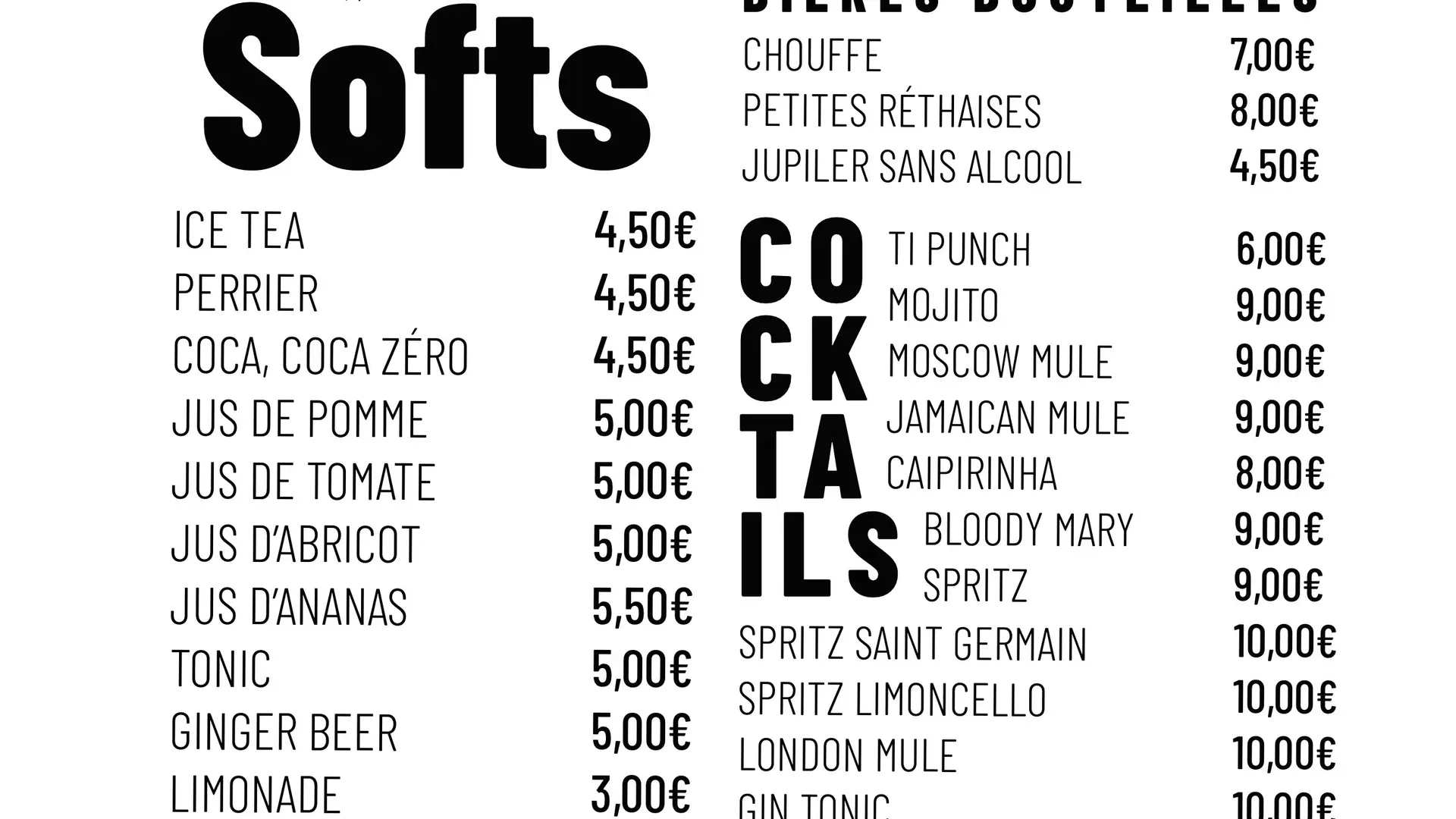 Boissons