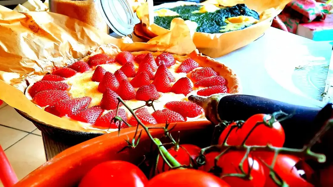 Tarte à la fraise de Serres et amande