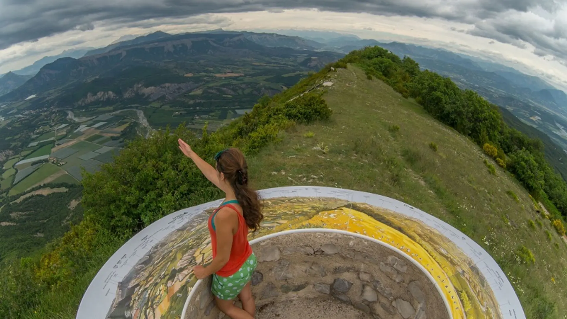 Du haut de la table d'orientation