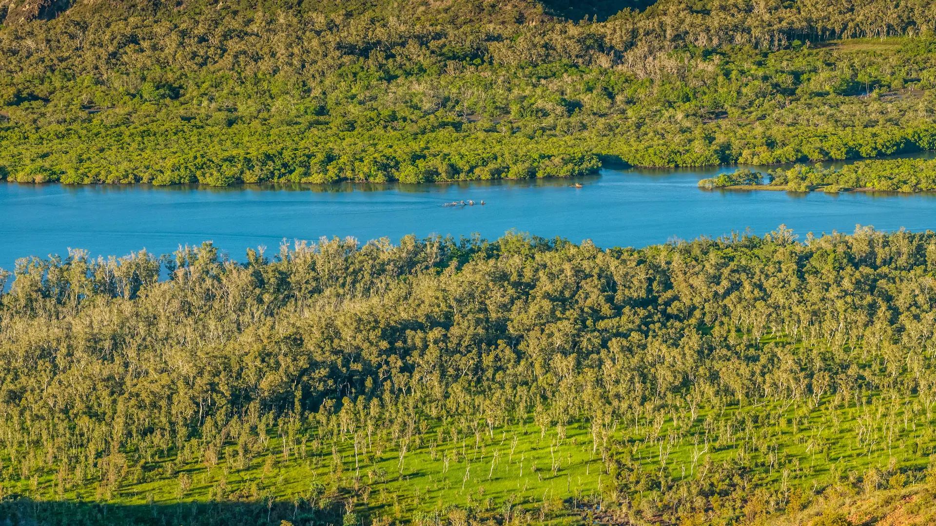 paysage, rivière, canala, vert, sud minier