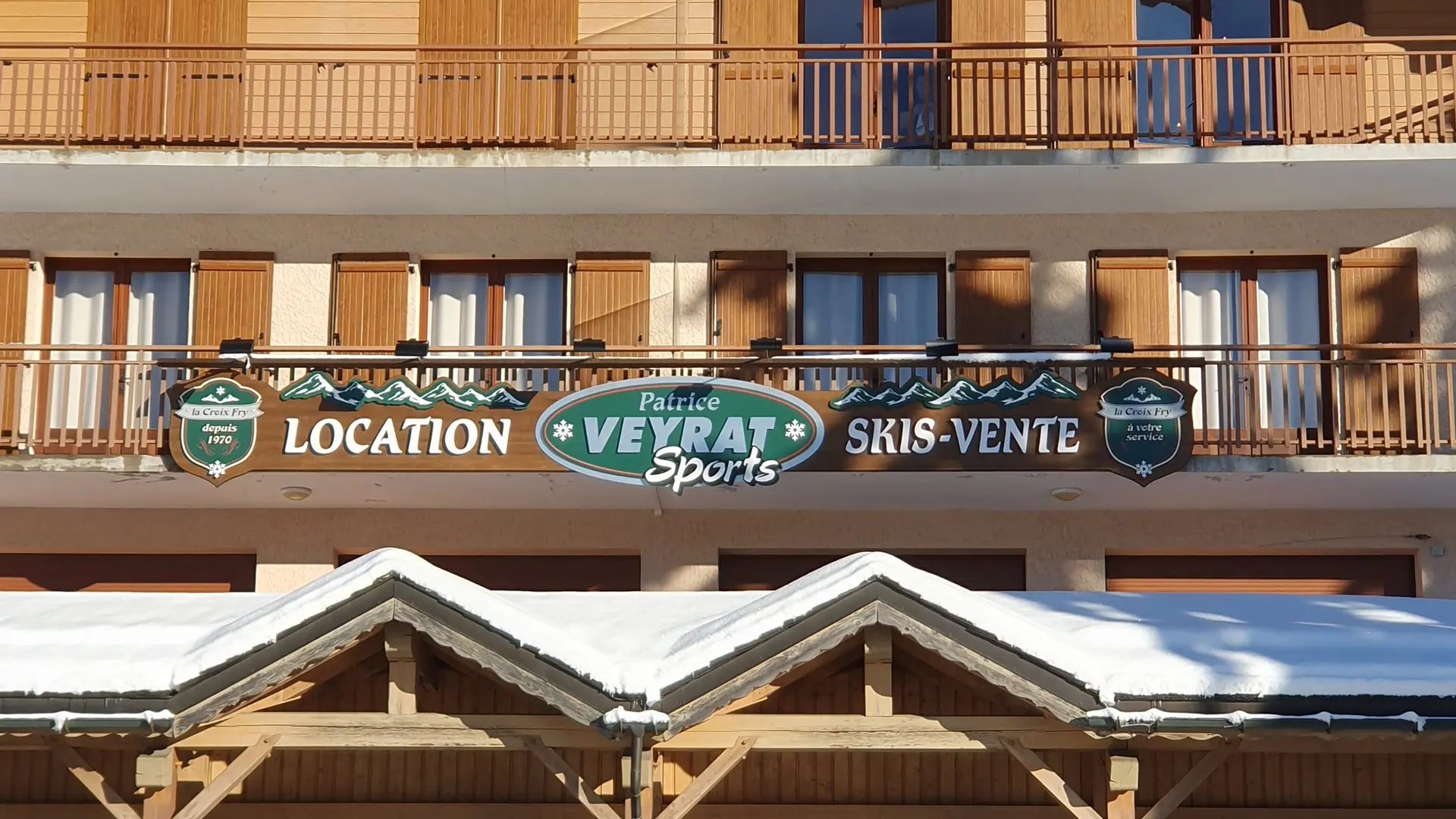 Magasin Veyrat Sports en hiver