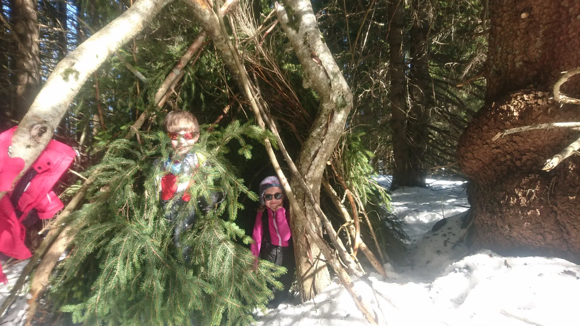 Sortie fabrication de cabanes