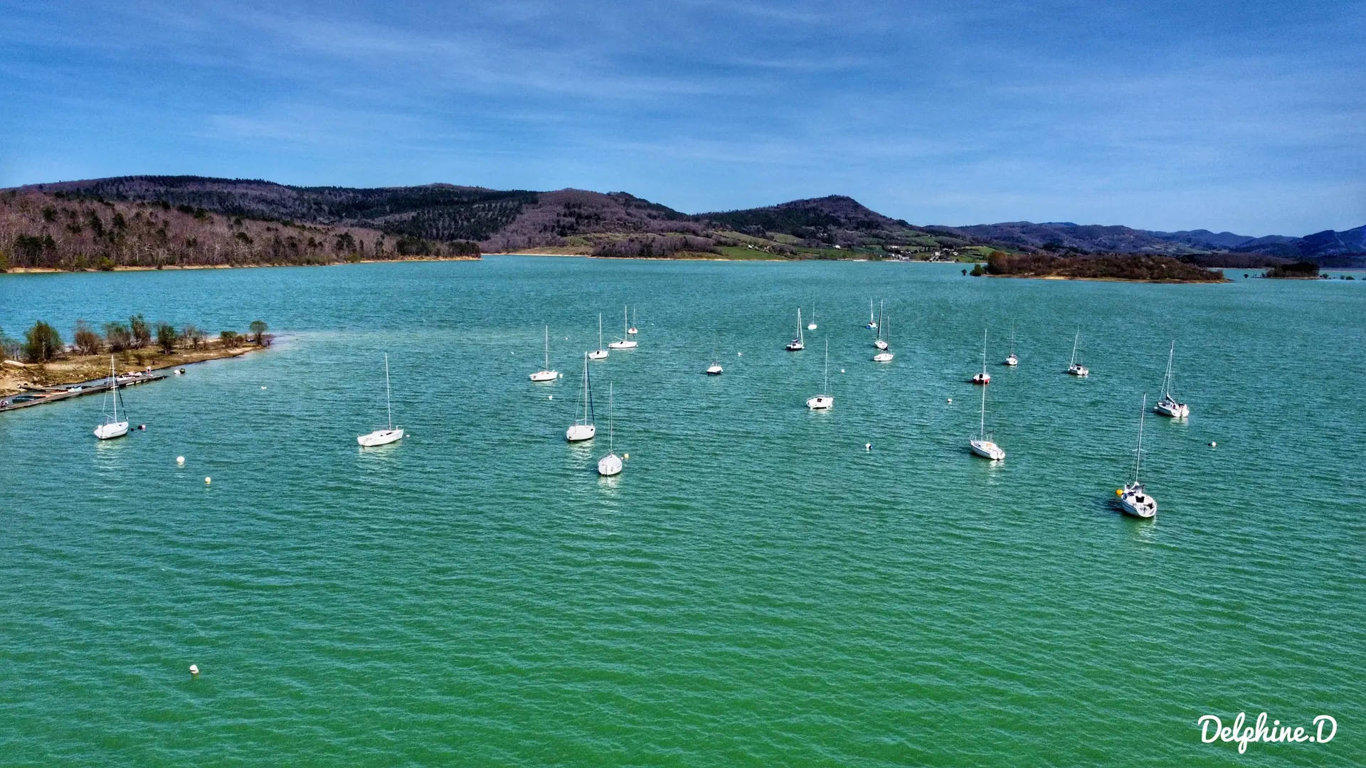 Lac de Montbel vue aerienne