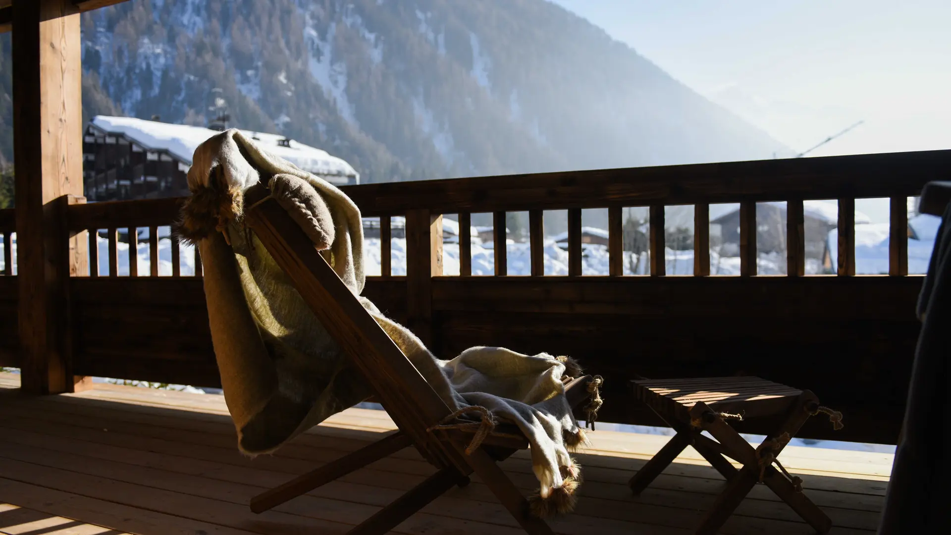 chalet la ferme d'Estelle balcon