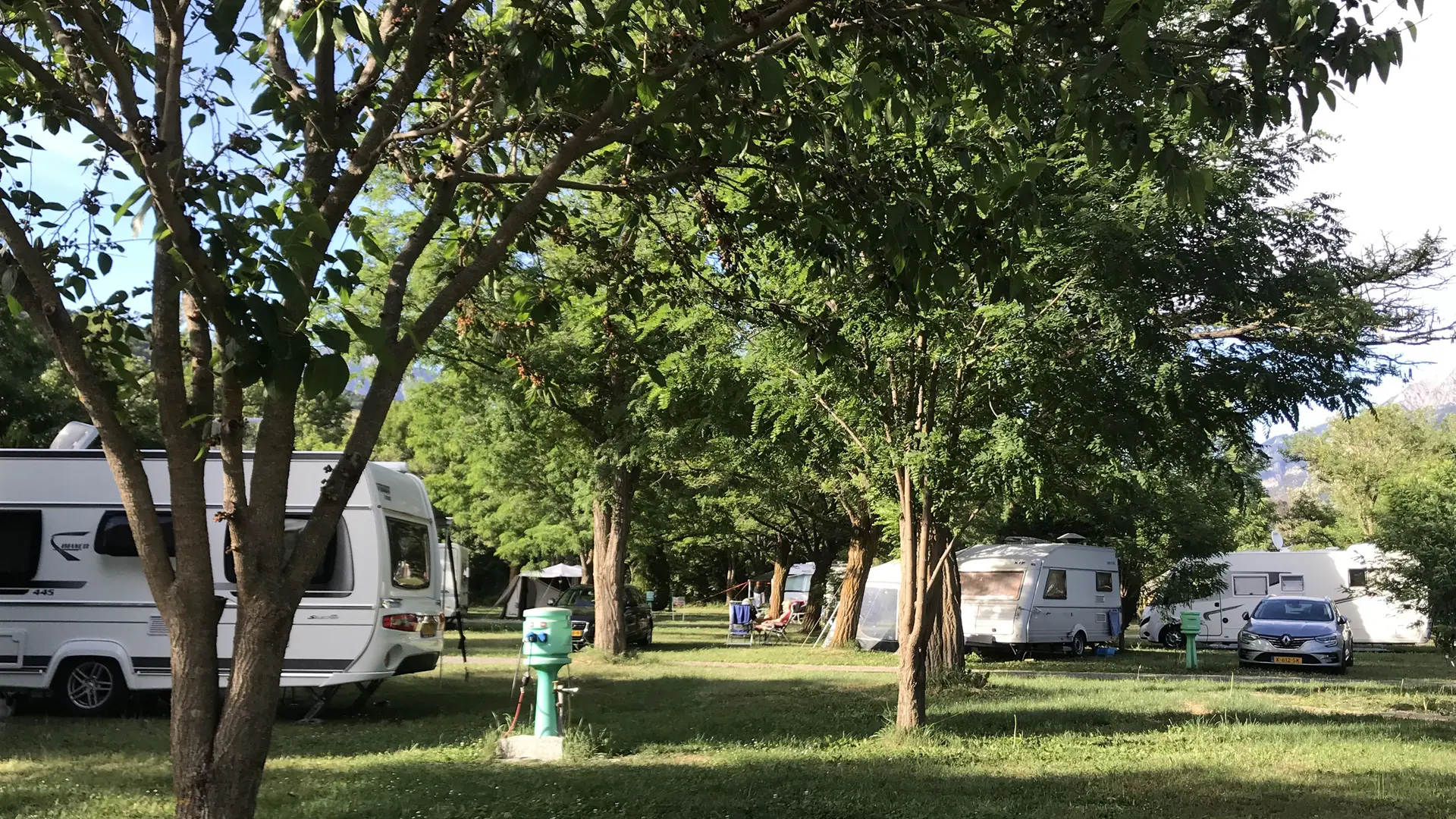 Le terrain de camping