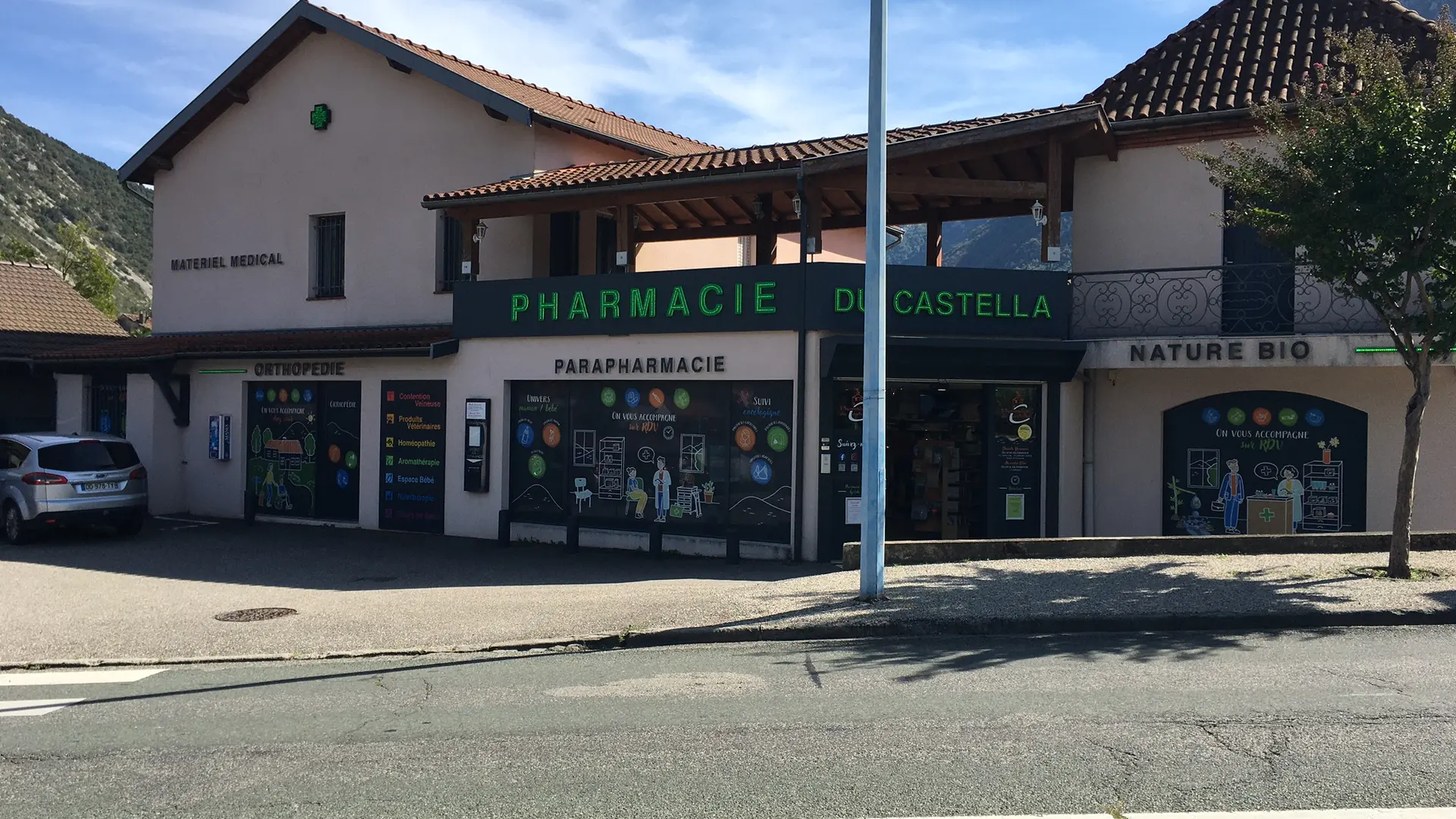 La devanture ensoleillée