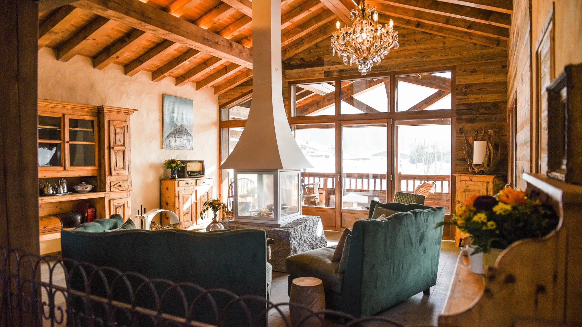 chalet la ferme d'Estelle pièce à vivre