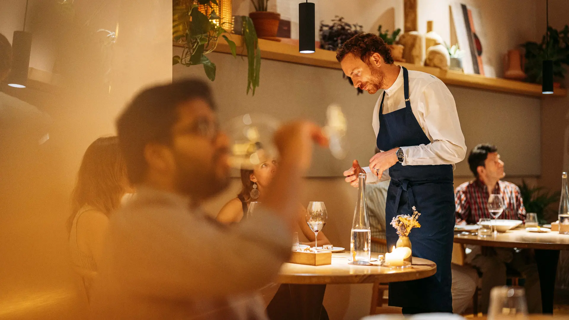 Service en salle par le Chef