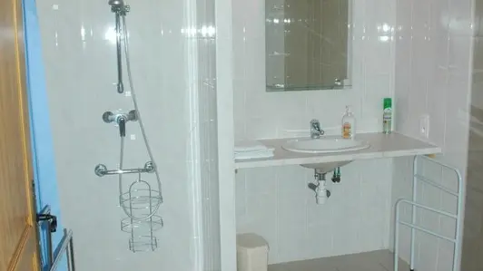 Une grande salle de bains avec une douche à l'italienne est à votre disposition.