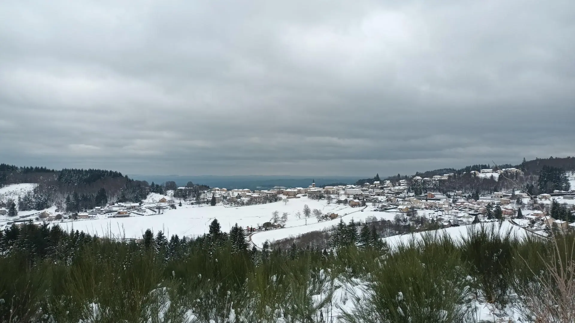 Village du Cergne en Hiver