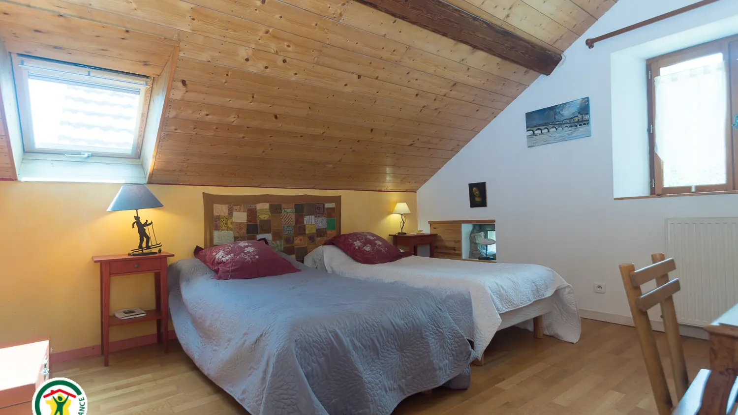 Chambre Orion au 2ème 2 lits 1 pers, s.d'eau-wc