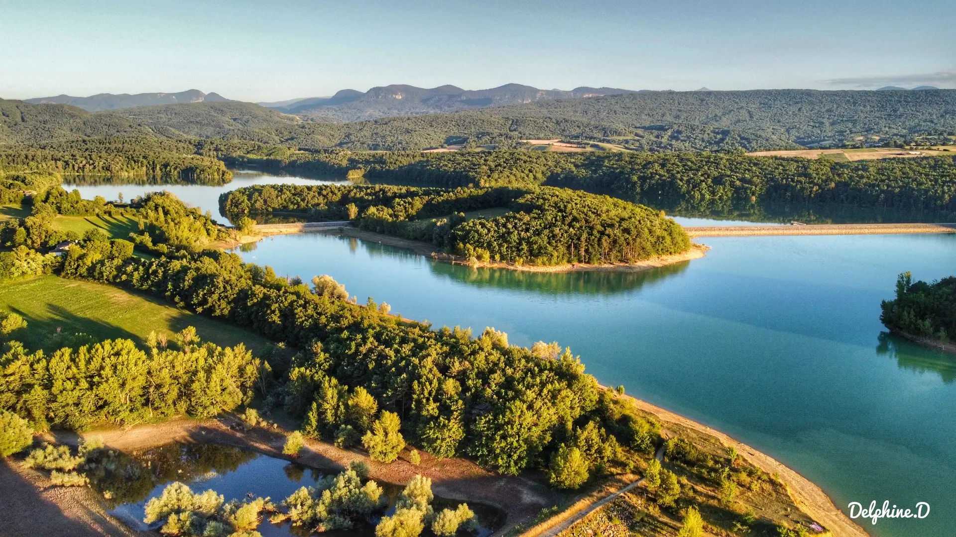 Lac de Montbel vue aerienne