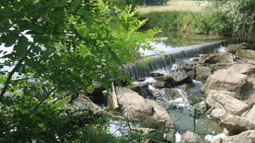 le moulin est situé au bord de la Reyssouze